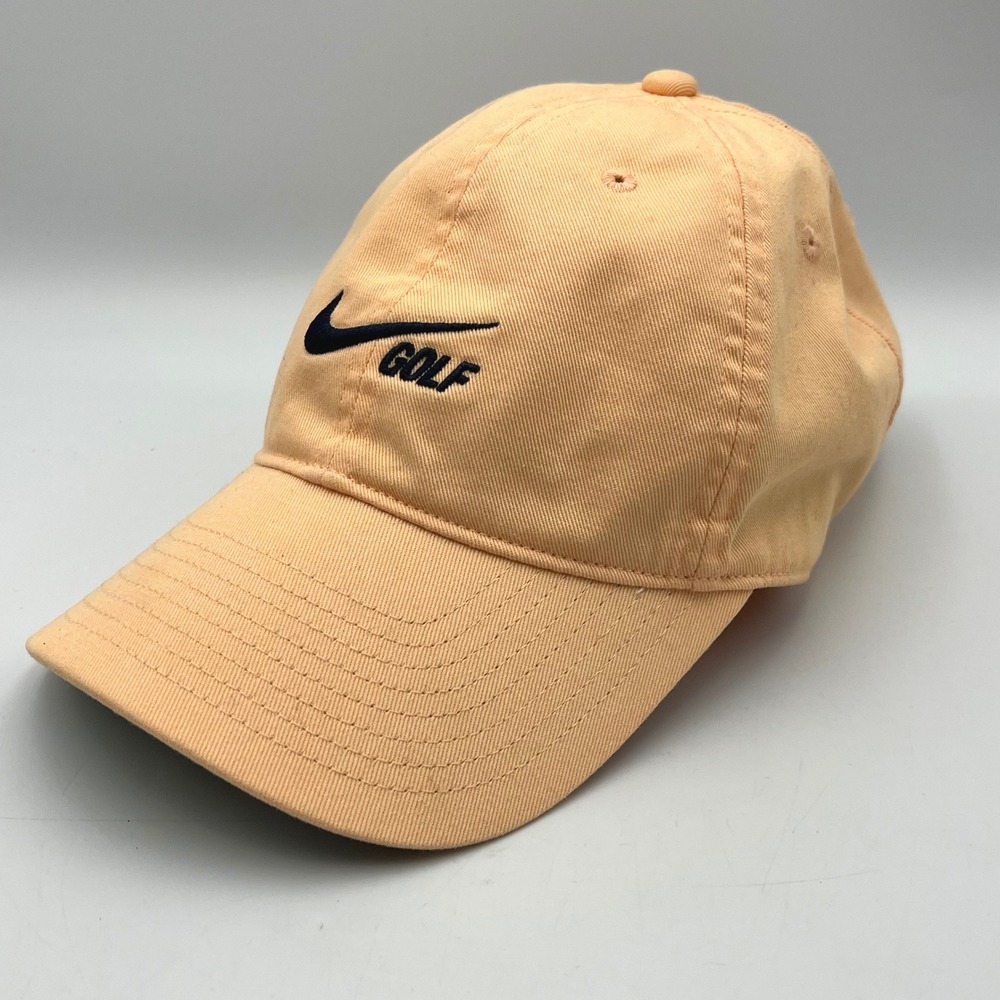 Nike Golf Hat Peach One Size Heritage86 Dri-FIT Adjustable EUC